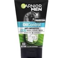 Garnier Men Oil Control 3 In 1 Charcoal Face Wash