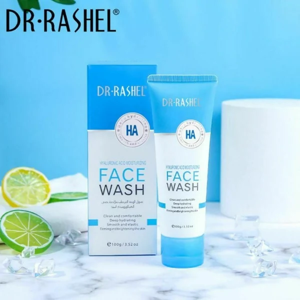 DR RASHEL Hyaluronic Acid Moisturizing and Smooth Face Wash, 100g - Image 3